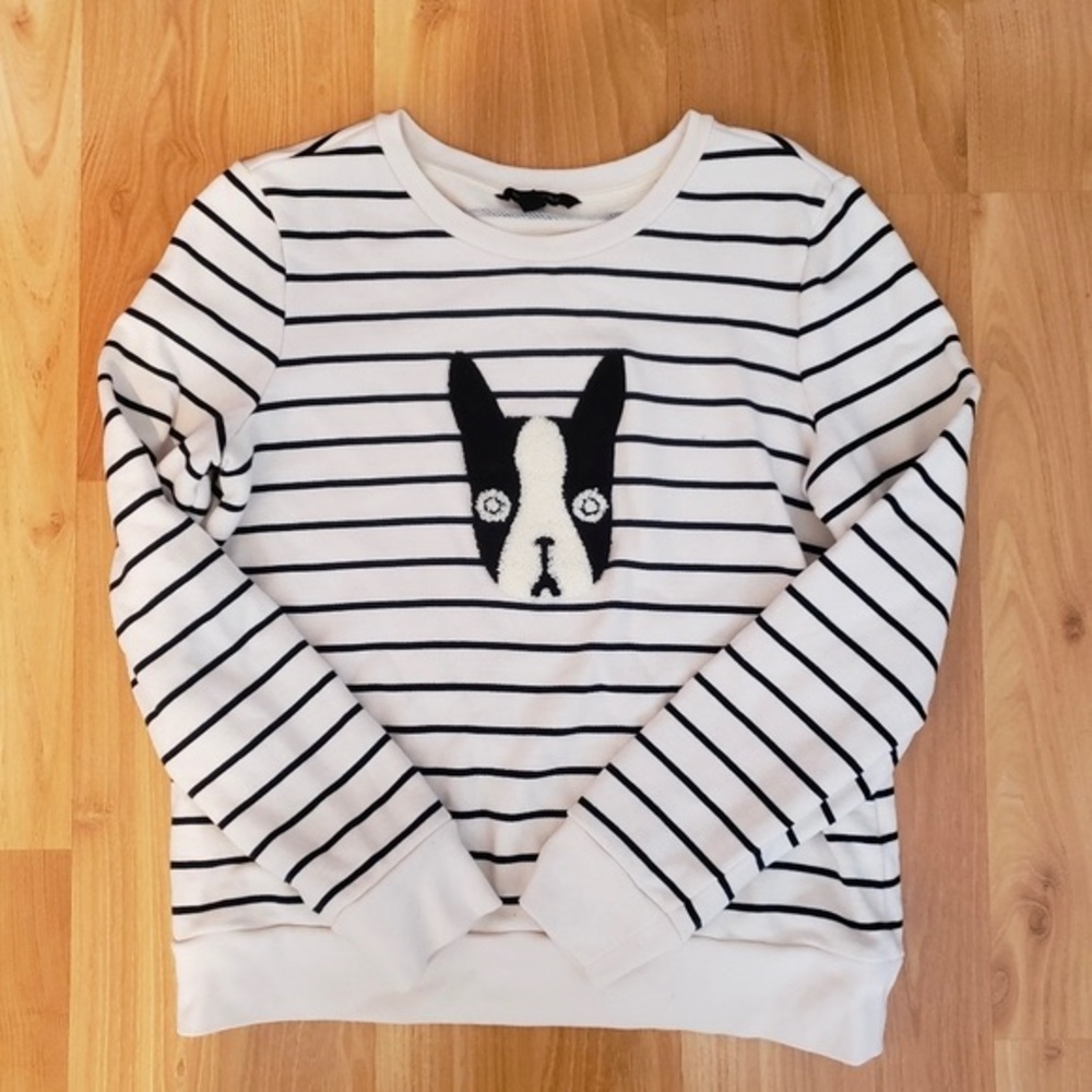 NWT- Banana Republic Boston Terrier Stripe sweater